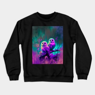 Purple owls Crewneck Sweatshirt